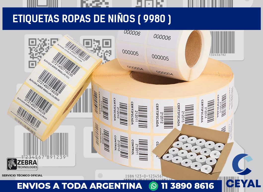 ETIQUETAS ROPAS DE NIÑOS ( 9980 )