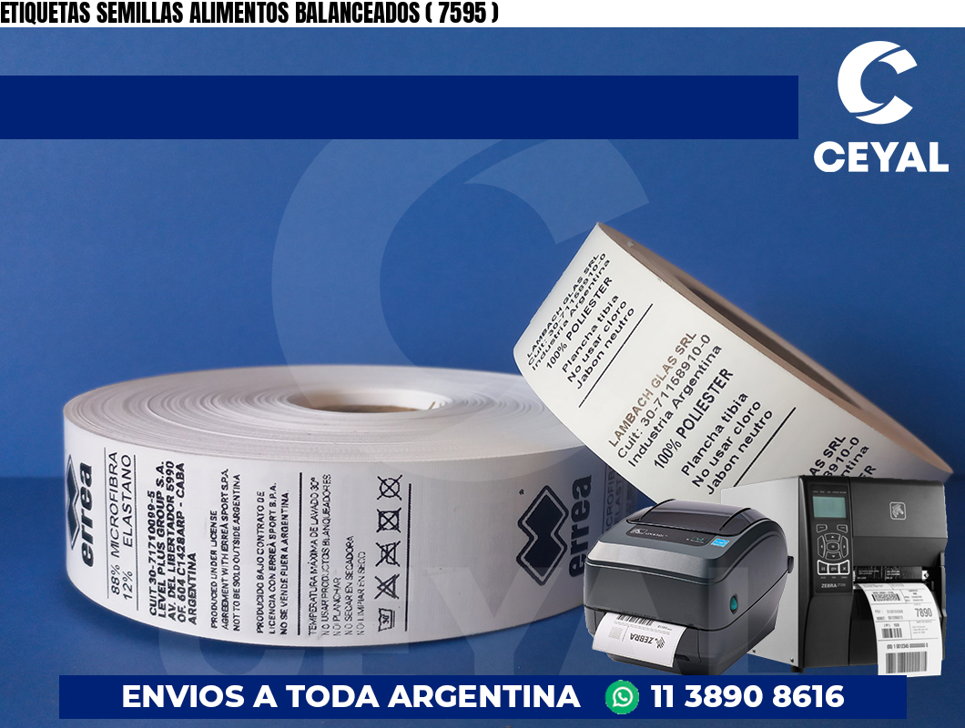 ETIQUETAS SEMILLAS ALIMENTOS BALANCEADOS ( 7595 )