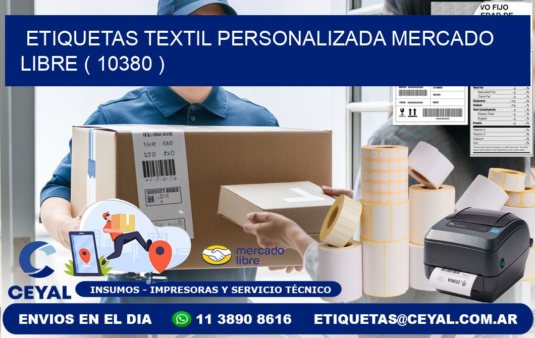 ETIQUETAS TEXTIL PERSONALIZADA MERCADO LIBRE ( 10380 )