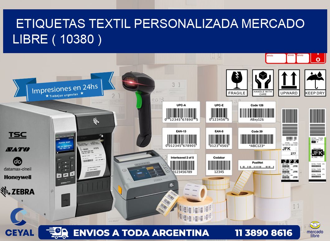 ETIQUETAS TEXTIL PERSONALIZADA MERCADO LIBRE ( 10380 )