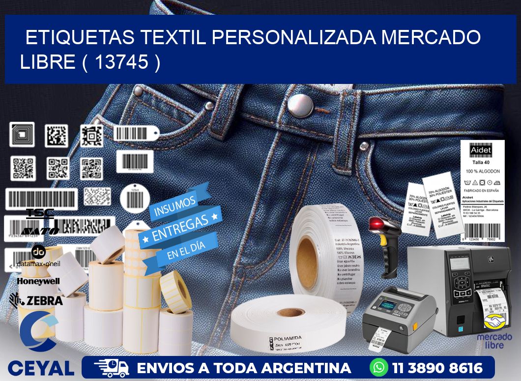 ETIQUETAS TEXTIL PERSONALIZADA MERCADO LIBRE ( 13745 )