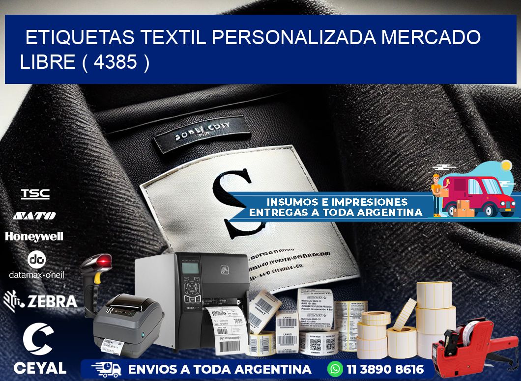 ETIQUETAS TEXTIL PERSONALIZADA MERCADO LIBRE ( 4385 )