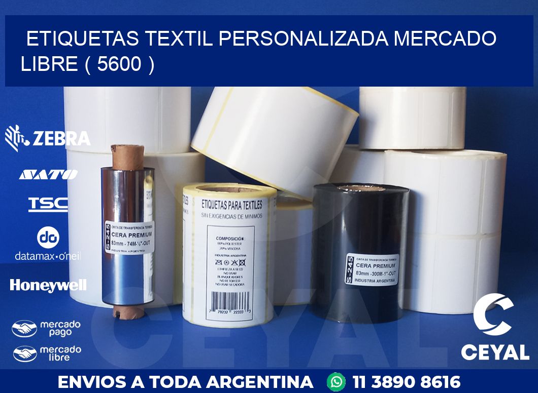 ETIQUETAS TEXTIL PERSONALIZADA MERCADO LIBRE ( 5600 )