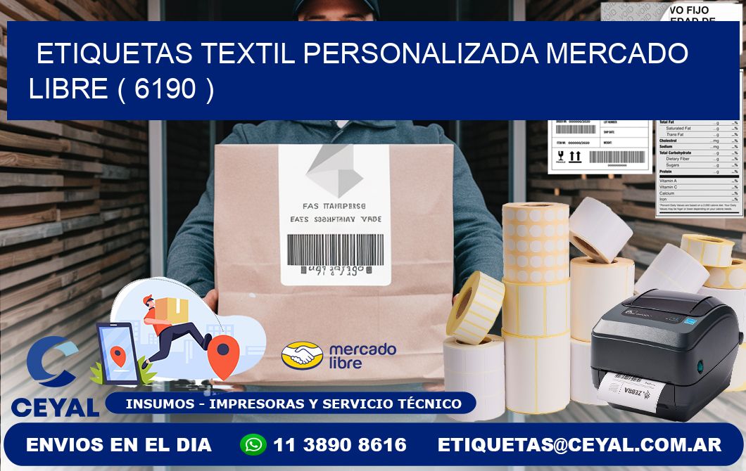 ETIQUETAS TEXTIL PERSONALIZADA MERCADO LIBRE ( 6190 )