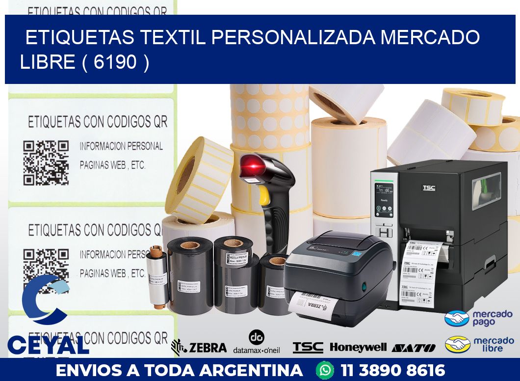 ETIQUETAS TEXTIL PERSONALIZADA MERCADO LIBRE ( 6190 )