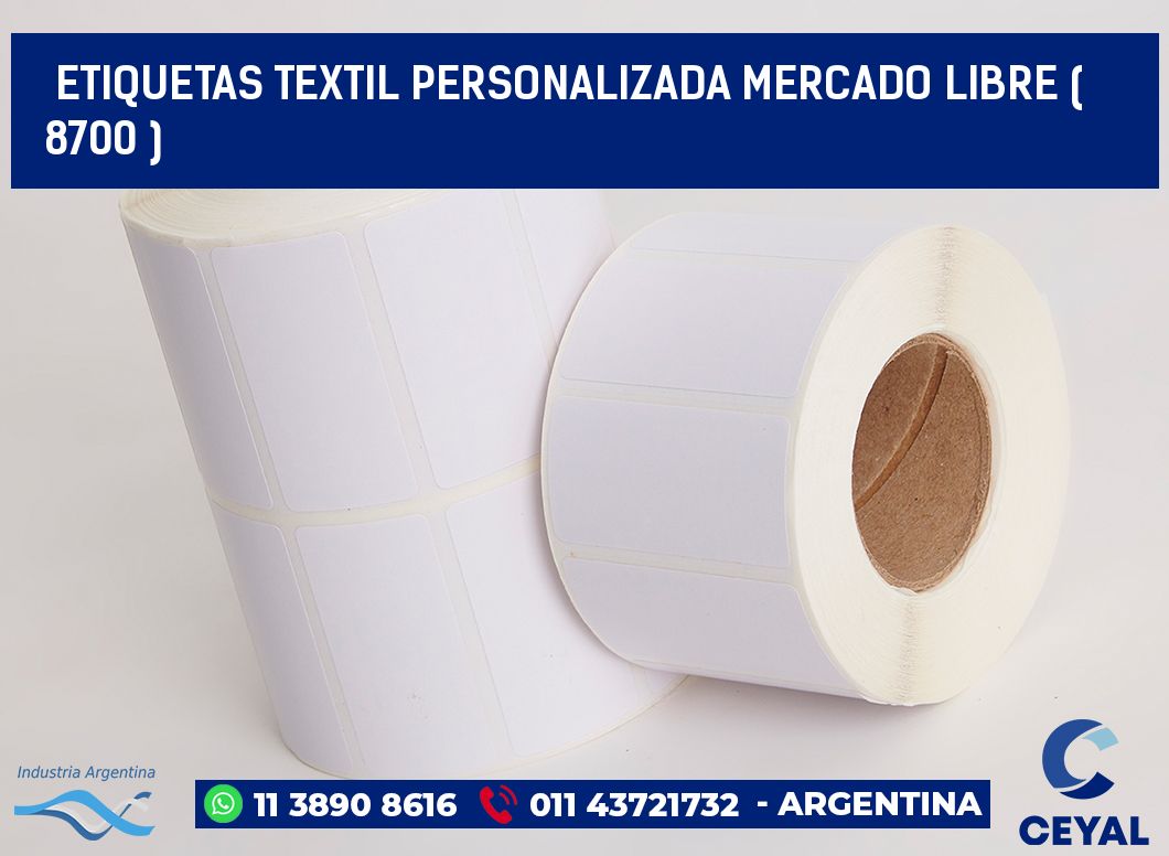 ETIQUETAS TEXTIL PERSONALIZADA MERCADO LIBRE ( 8700 )