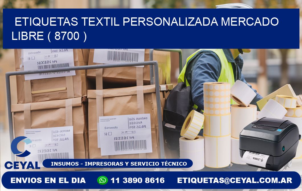 ETIQUETAS TEXTIL PERSONALIZADA MERCADO LIBRE ( 8700 )