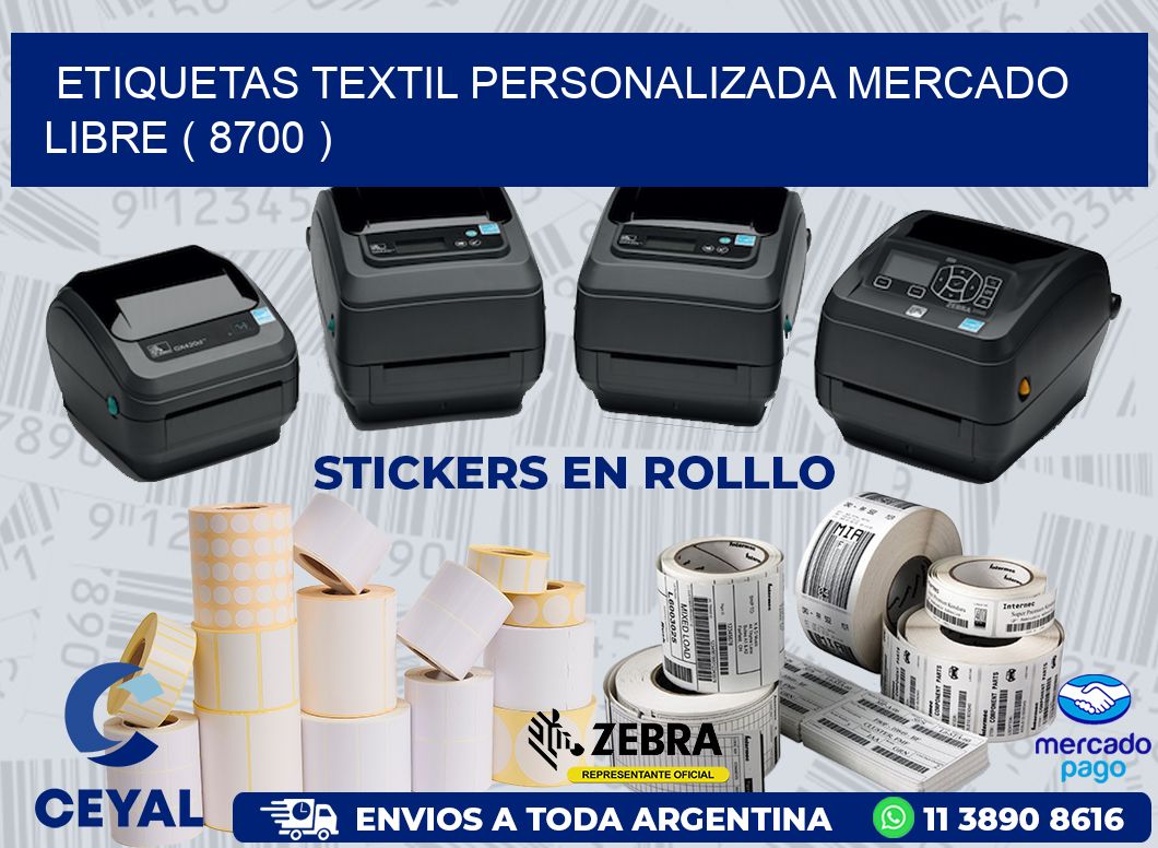 ETIQUETAS TEXTIL PERSONALIZADA MERCADO LIBRE ( 8700 )