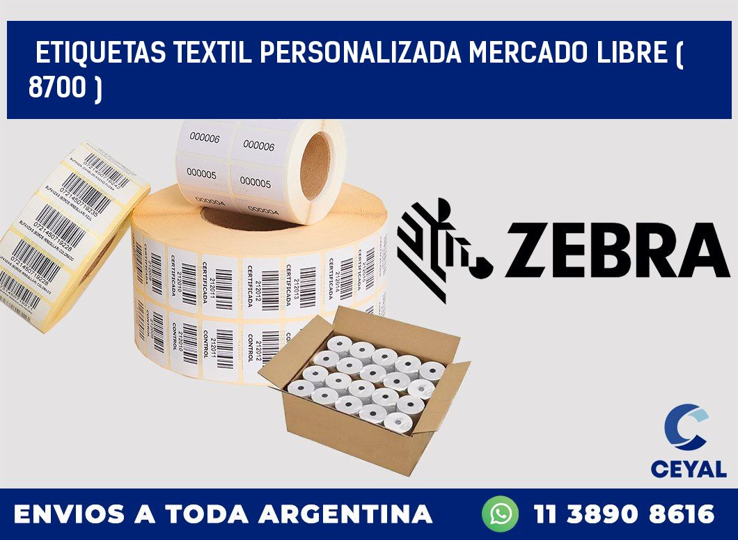 ETIQUETAS TEXTIL PERSONALIZADA MERCADO LIBRE ( 8700 )