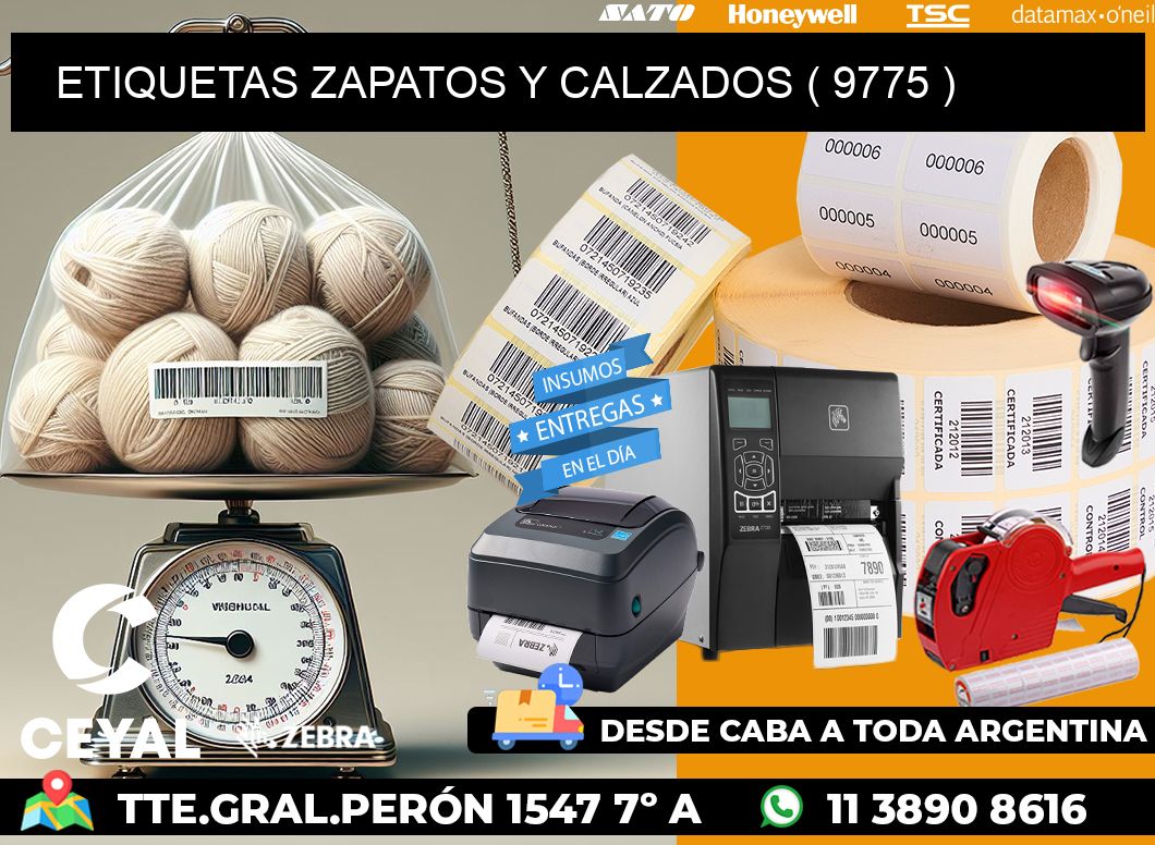 ETIQUETAS ZAPATOS Y CALZADOS ( 9775 )