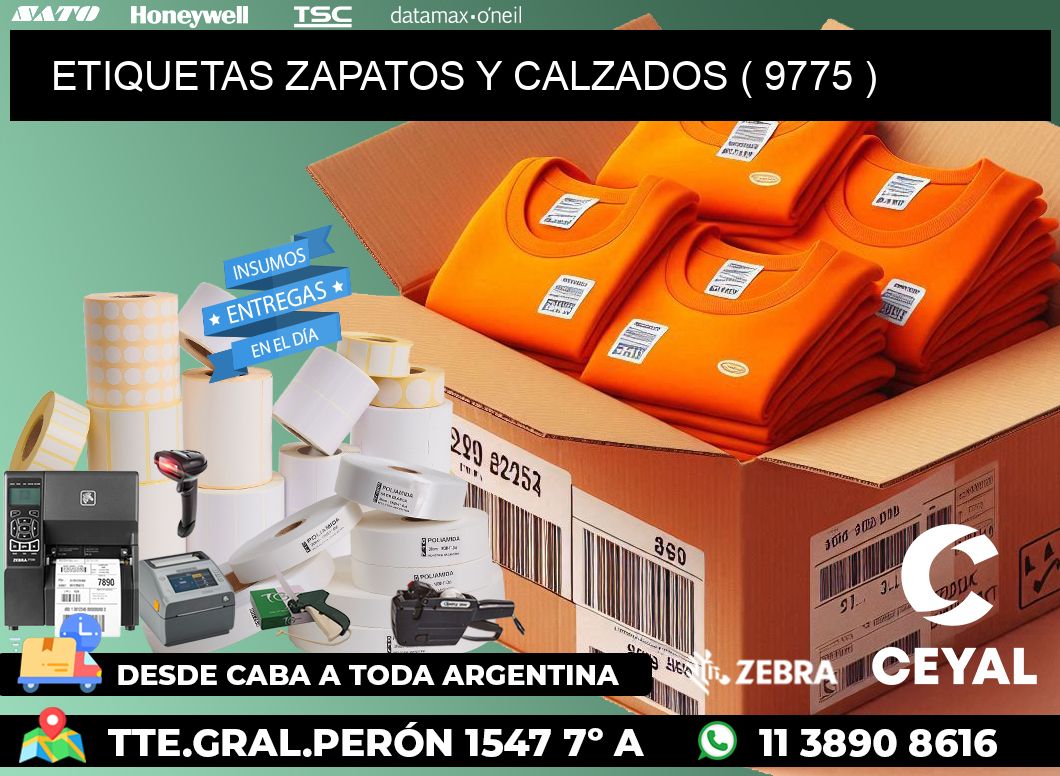 ETIQUETAS ZAPATOS Y CALZADOS ( 9775 )