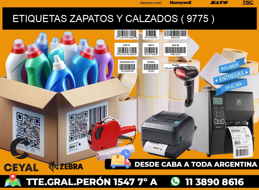 ETIQUETAS ZAPATOS Y CALZADOS ( 9775 )