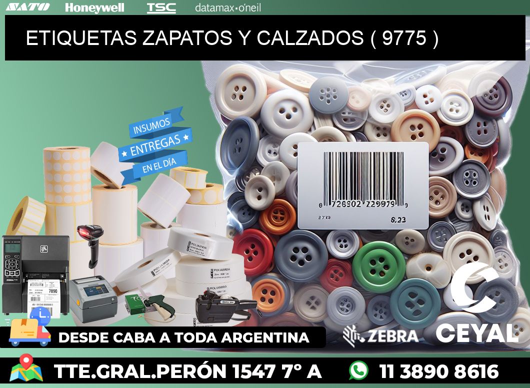 ETIQUETAS ZAPATOS Y CALZADOS ( 9775 )