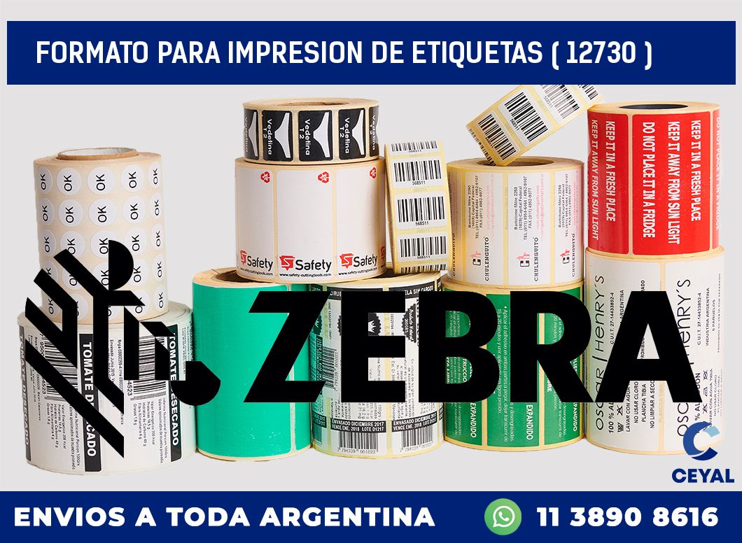 FORMATO PARA IMPRESION DE ETIQUETAS ( 12730 )