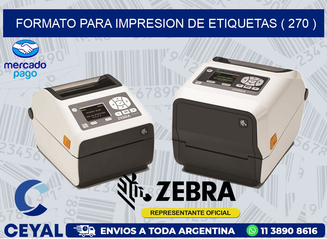 FORMATO PARA IMPRESION DE ETIQUETAS ( 270 )