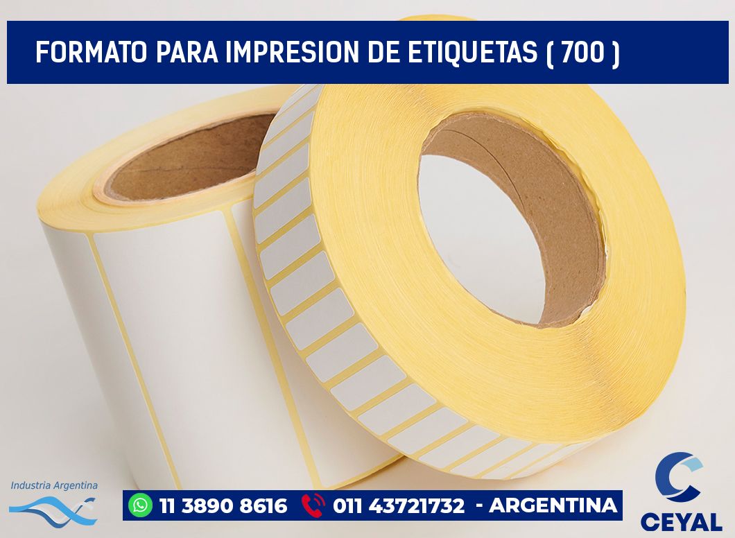 FORMATO PARA IMPRESION DE ETIQUETAS ( 700 )