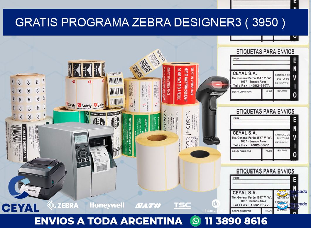 GRATIS PROGRAMA ZEBRA DESIGNER3 ( 3950 )