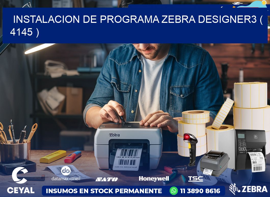 INSTALACION DE PROGRAMA ZEBRA DESIGNER3 ( 4145 )