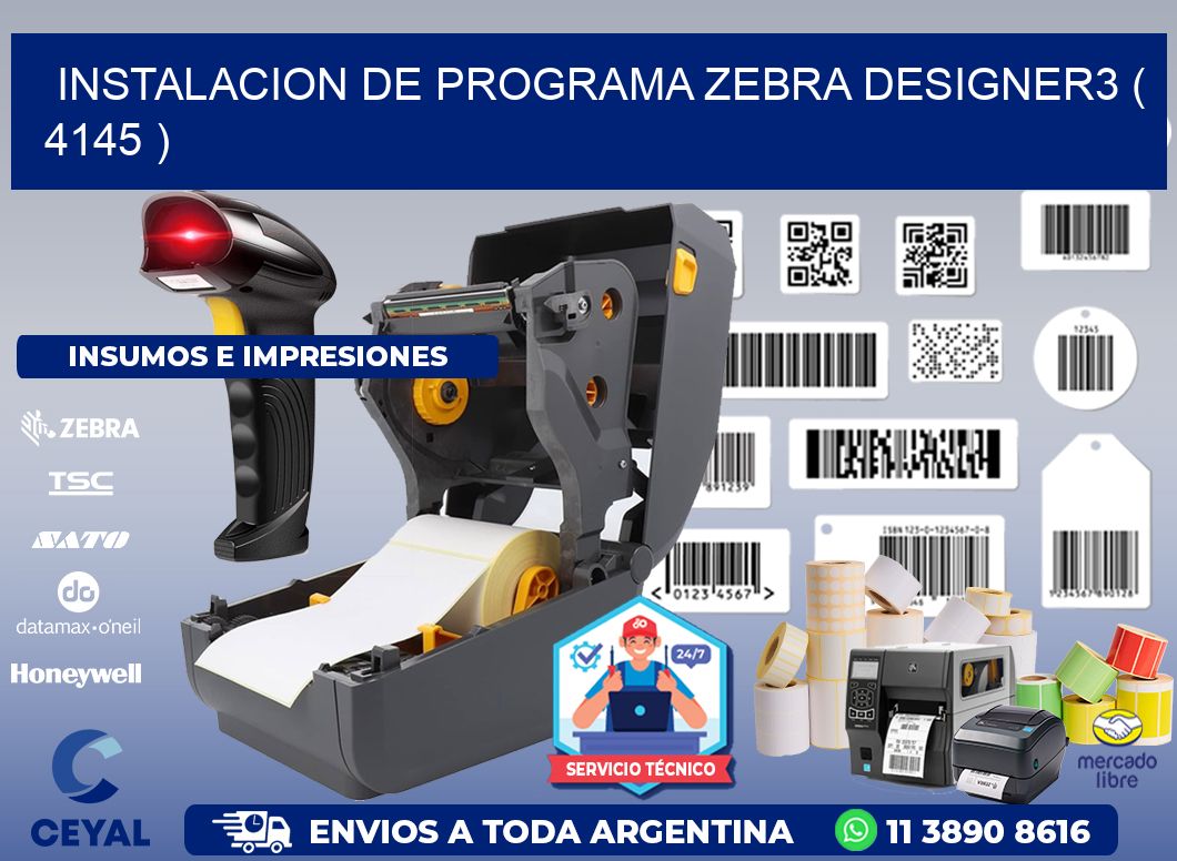 INSTALACION DE PROGRAMA ZEBRA DESIGNER3 ( 4145 )