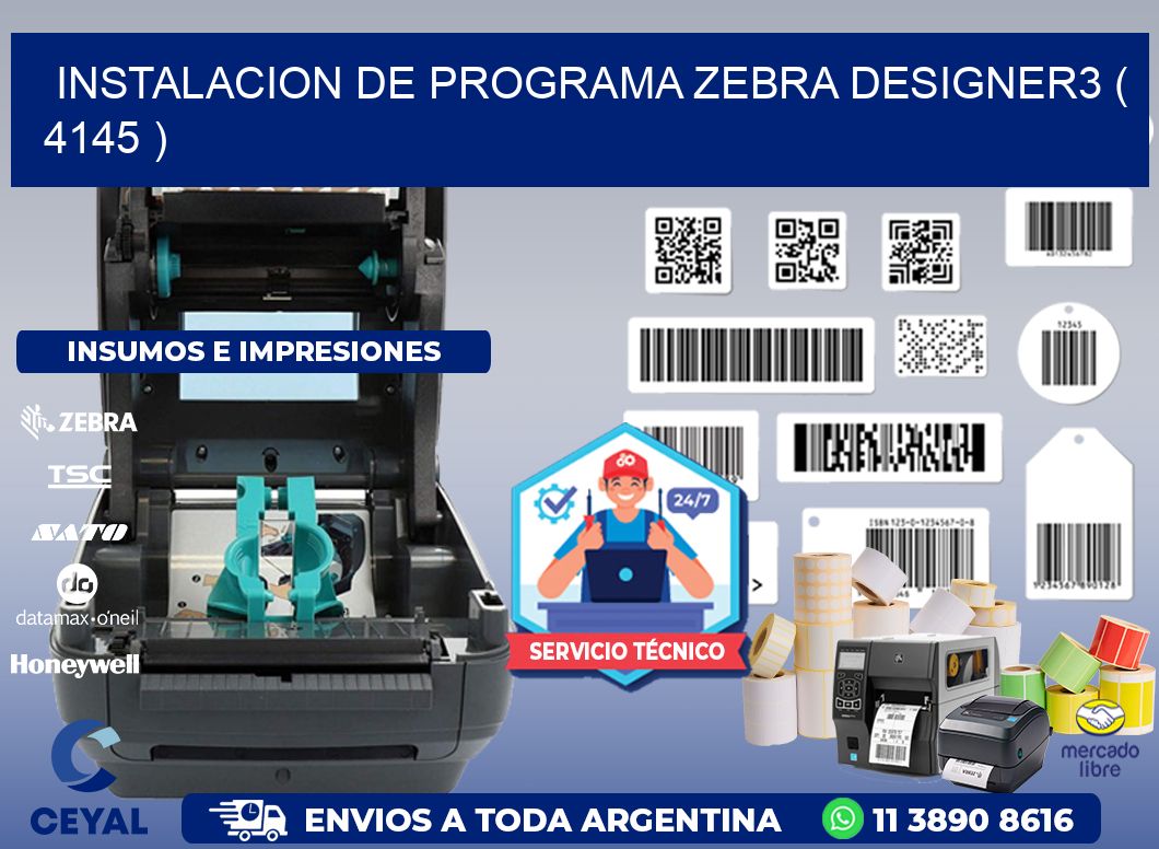 INSTALACION DE PROGRAMA ZEBRA DESIGNER3 ( 4145 )