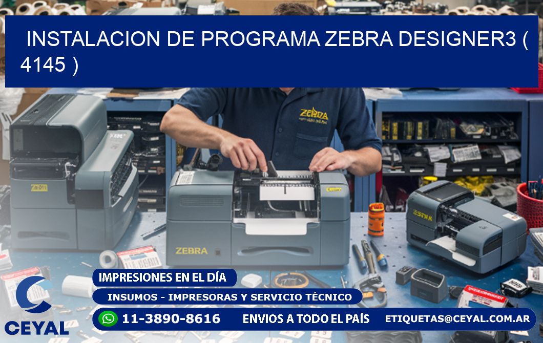 INSTALACION DE PROGRAMA ZEBRA DESIGNER3 ( 4145 )