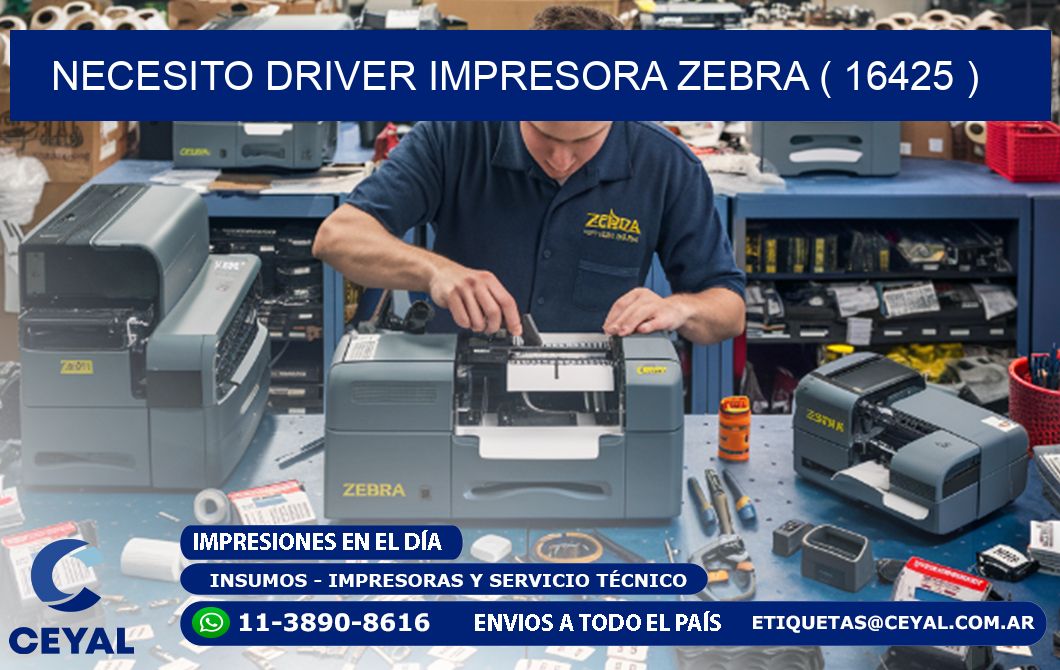 NECESITO DRIVER IMPRESORA ZEBRA ( 16425 )