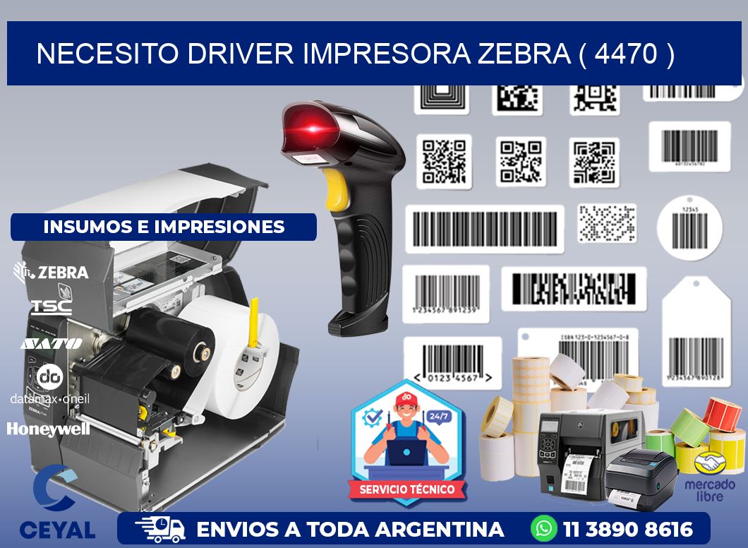 NECESITO DRIVER IMPRESORA ZEBRA ( 4470 )