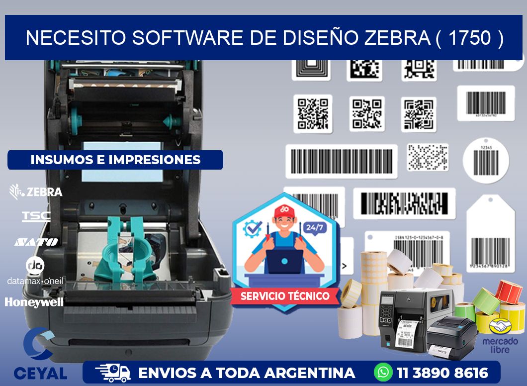 NECESITO SOFTWARE DE DISEÑO ZEBRA ( 1750 )