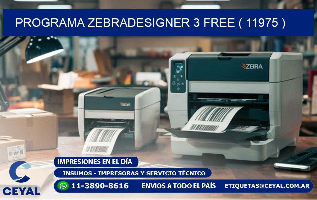 PROGRAMA ZEBRADESIGNER 3 FREE ( 11975 )