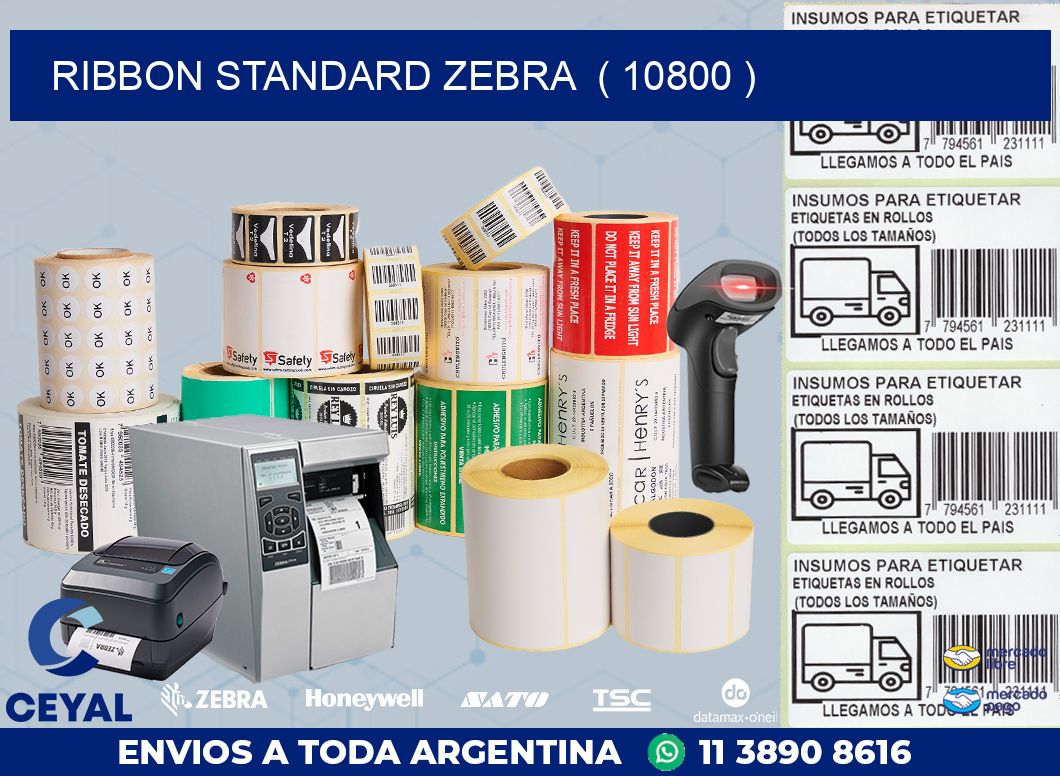 RIBBON STANDARD ZEBRA ( 10800 )