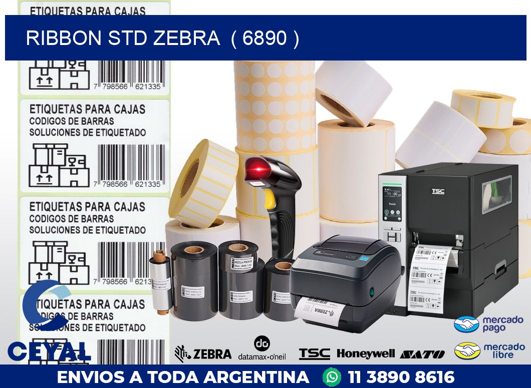RIBBON STD ZEBRA  ( 6890 )