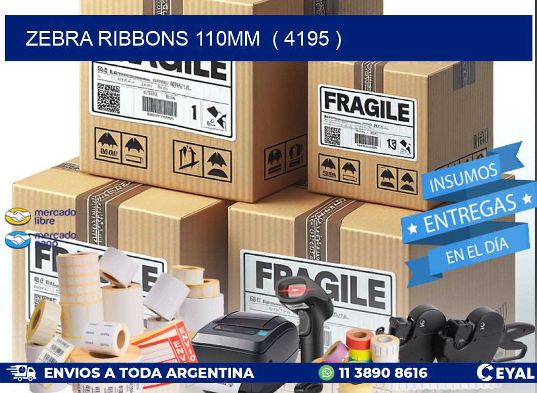ZEBRA RIBBONS 110MM  ( 4195 )