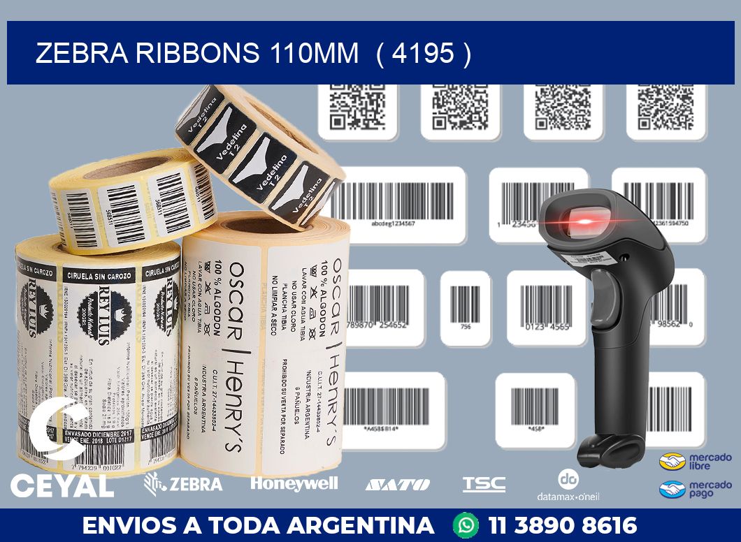ZEBRA RIBBONS 110MM  ( 4195 )