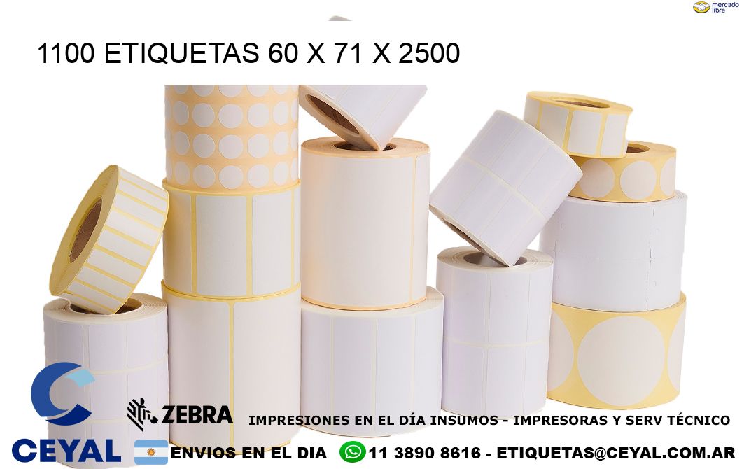 1100 ETIQUETAS 60 x 71 x 2500