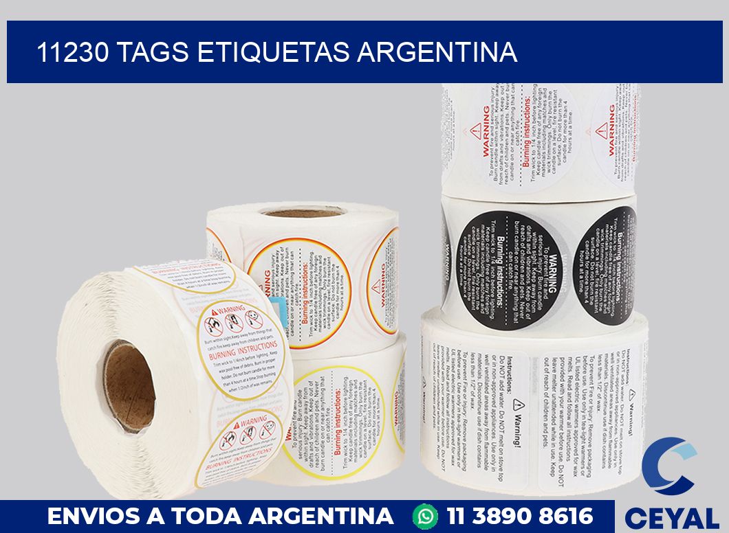 11230 TAGS ETIQUETAS ARGENTINA