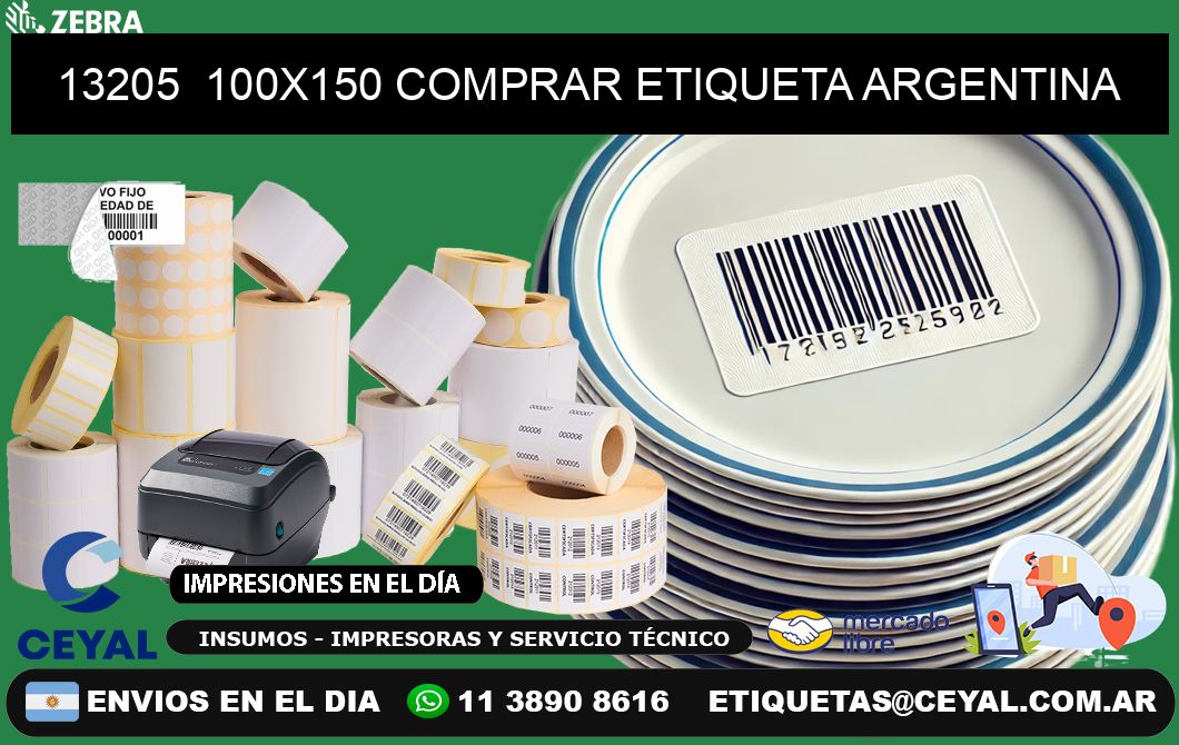 13205  100X150 COMPRAR ETIQUETA ARGENTINA