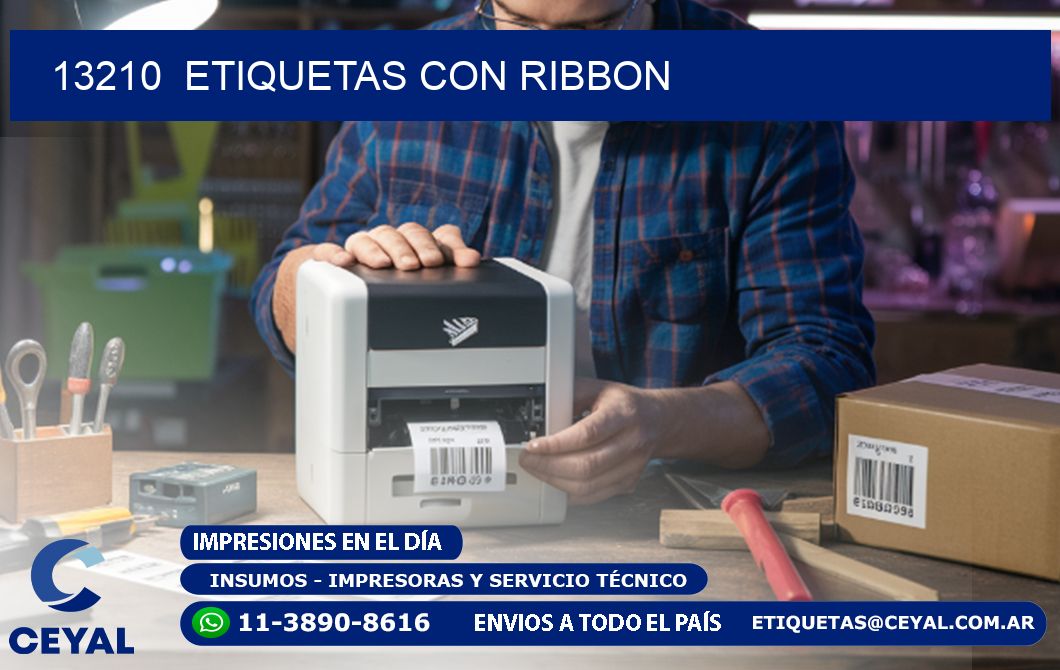 13210  ETIQUETAS CON RIBBON