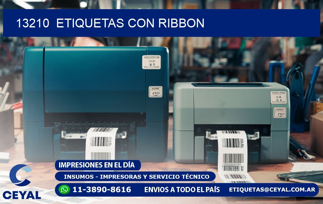 13210  ETIQUETAS CON RIBBON