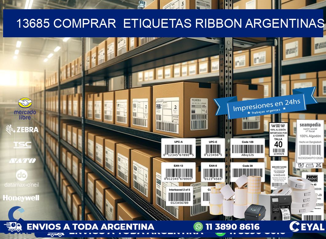 13685 COMPRAR  ETIQUETAS RIBBON ARGENTINAS