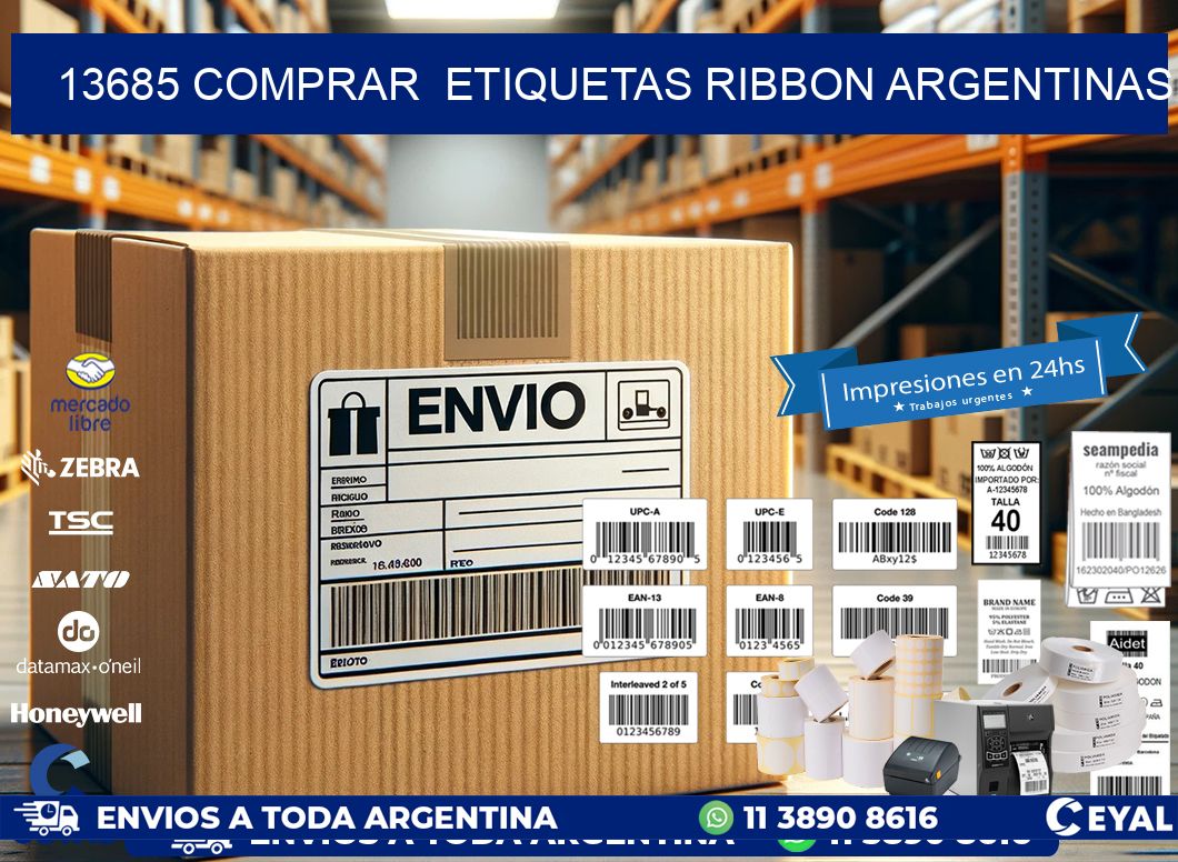 13685 COMPRAR  ETIQUETAS RIBBON ARGENTINAS