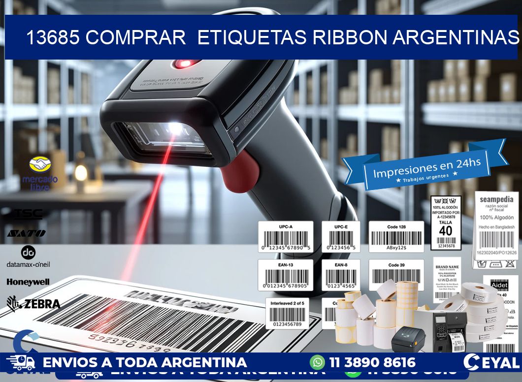 13685 COMPRAR  ETIQUETAS RIBBON ARGENTINAS