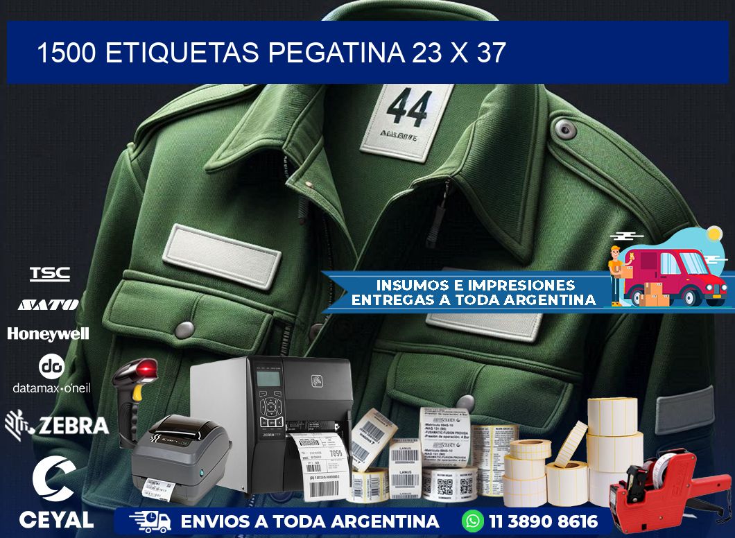 1500 ETIQUETAS PEGATINA 23 x 37