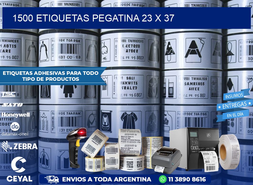 1500 ETIQUETAS PEGATINA 23 x 37