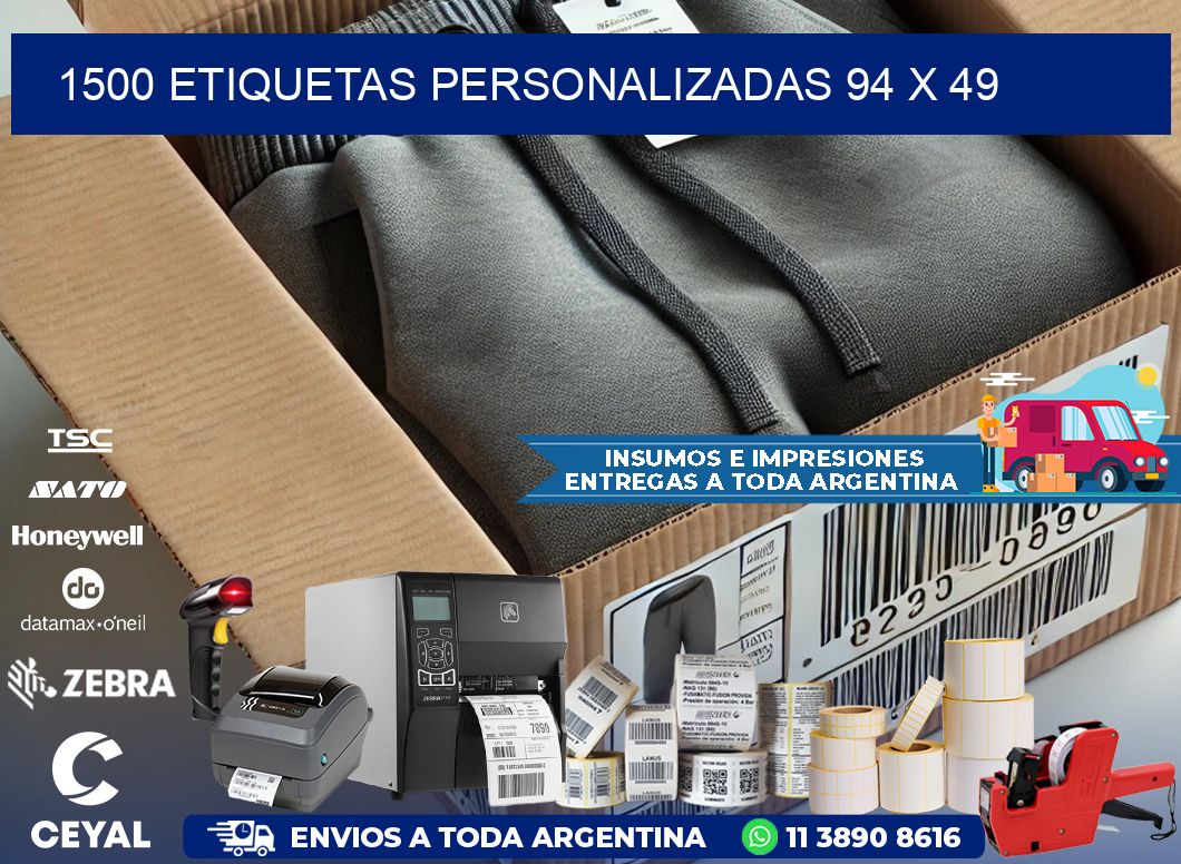 1500 ETIQUETAS PERSONALIZADAS 94 x 49