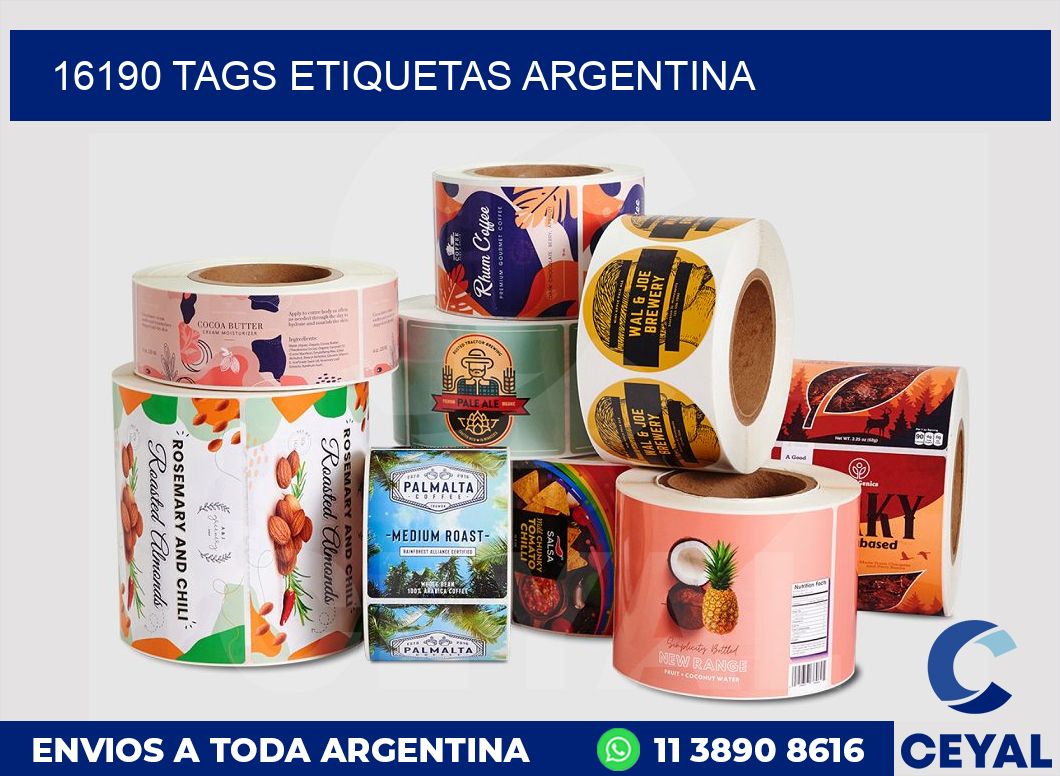 16190 TAGS ETIQUETAS ARGENTINA