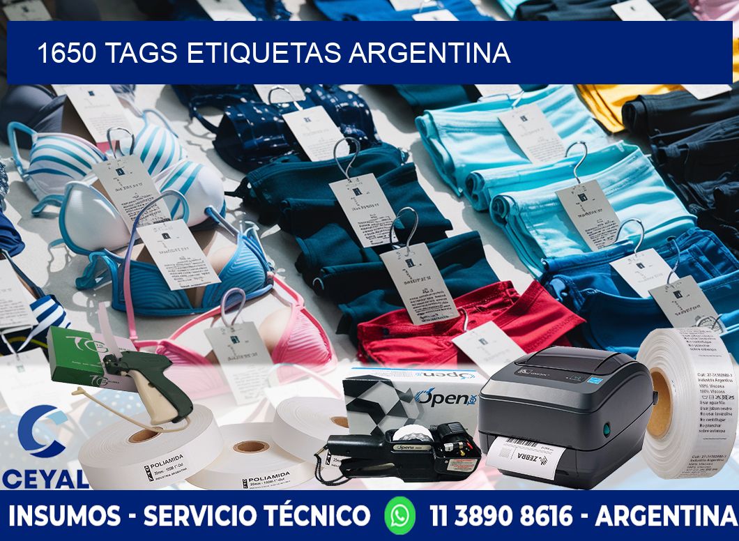 1650 TAGS ETIQUETAS ARGENTINA