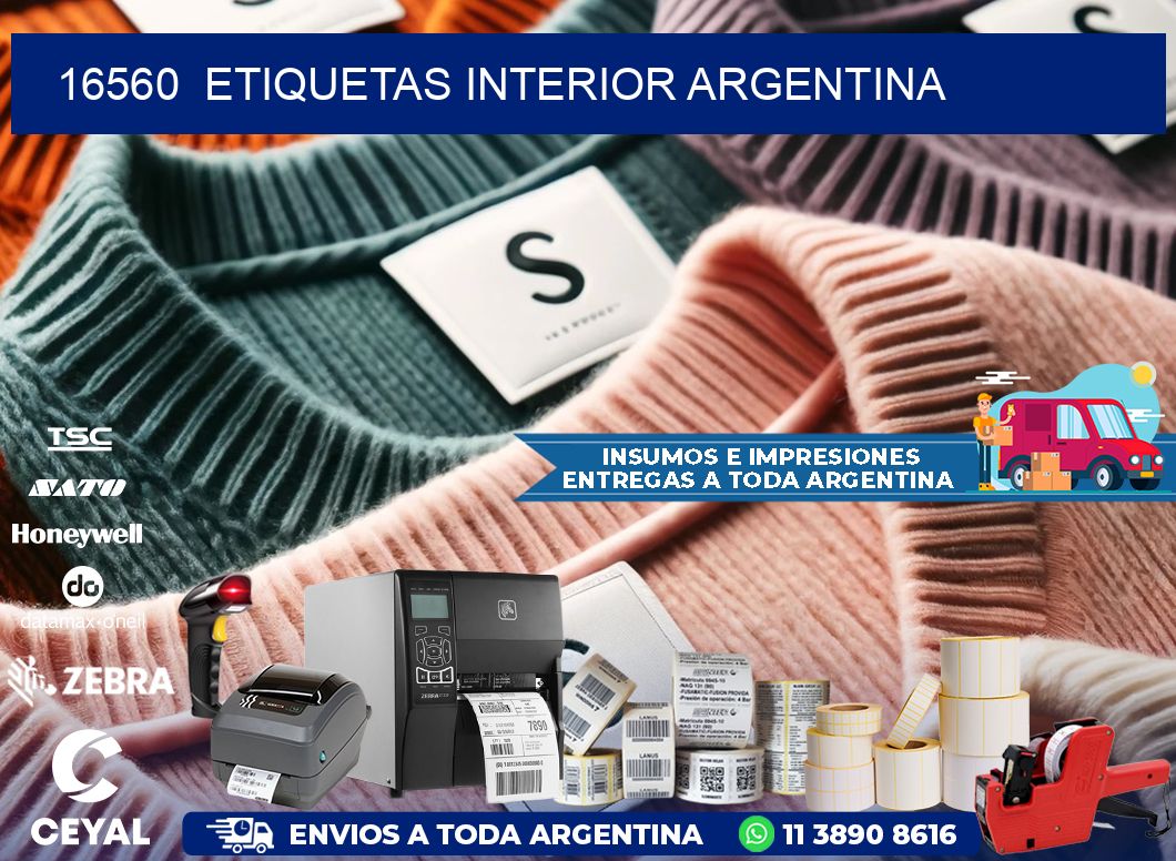 16560 ETIQUETAS INTERIOR ARGENTINA