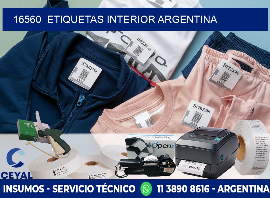 16560 ETIQUETAS INTERIOR ARGENTINA