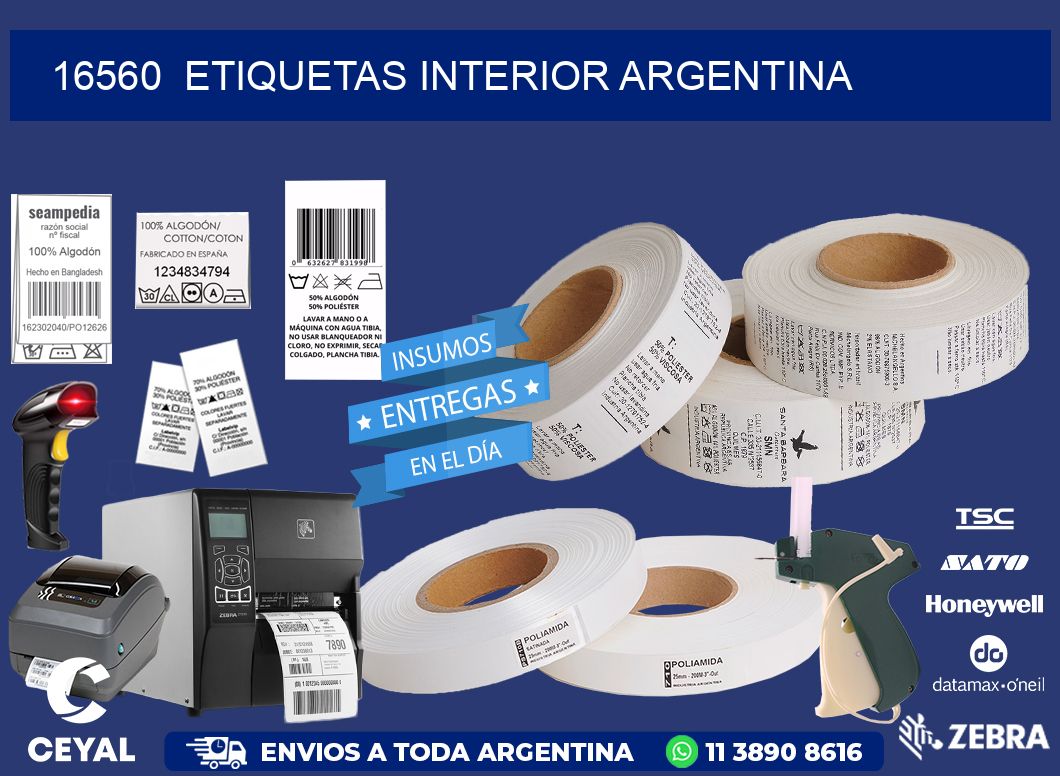 16560 ETIQUETAS INTERIOR ARGENTINA
