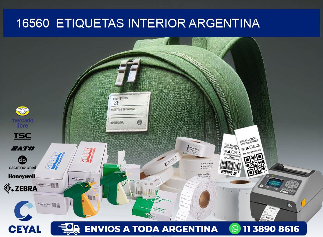 16560 ETIQUETAS INTERIOR ARGENTINA